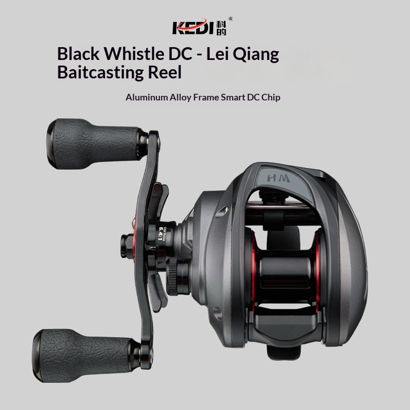 KEDI Black Cry DC Baitcasting Reel | DC Intelligent Brake, Brass Gears, 5th-Gen Drag Alarm, Left/Right Hand