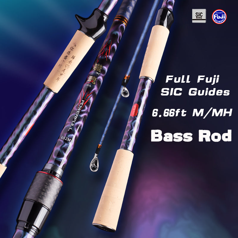 YUSHAN outdoor Soul Devouring Finesse Worm Rod | Magnetic Baked Paint, Full Fuji SIC, 4A Cork Grip, M/MH