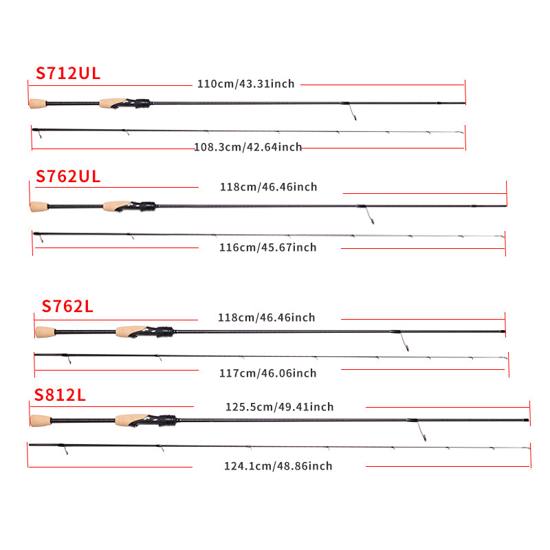 YUSHAN outdoor MUMA Root UL/L Spinning Lure Rod | Fuji SIC Guides + 3A Cork Grip
