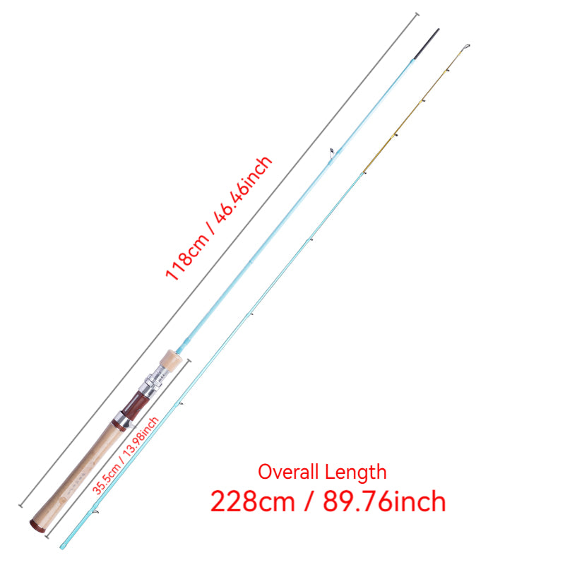 YUSHAN OUTDOOR Flower Stream MAX 762L Lure Rod | 2-Section Travel Fishing Rod