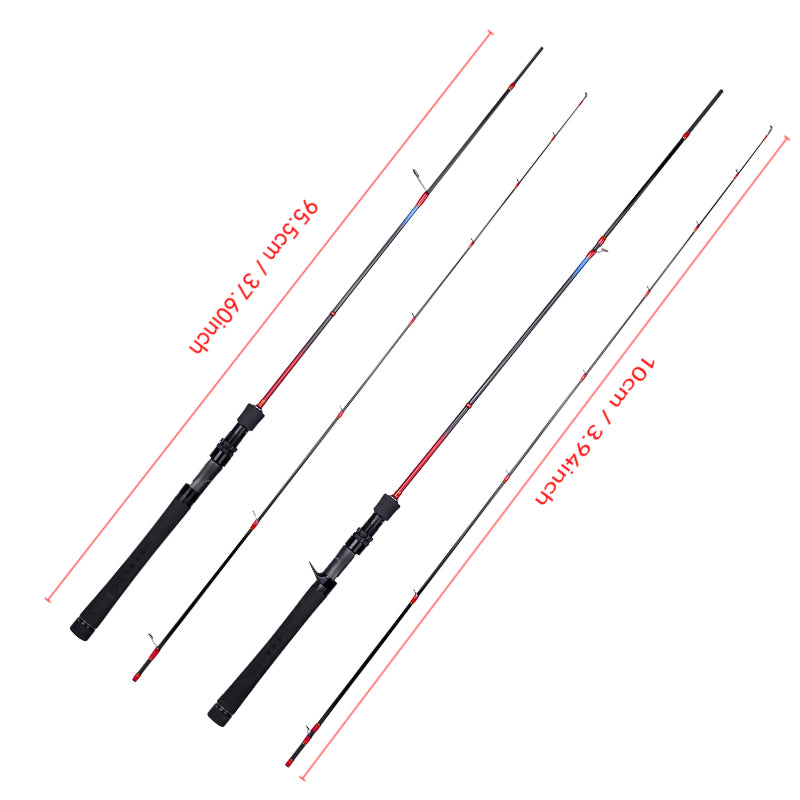 YUSHAN OUTDOOR Flower Stream Pro Star Black Lure Rod – Toray 40T Carbon, Full Fuji SiC Guides, MF Action