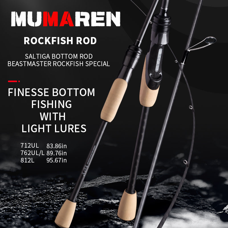 YUSHAN outdoor MUMA Root UL/L Spinning Lure Rod | Fuji SIC Guides + 3A Cork Grip