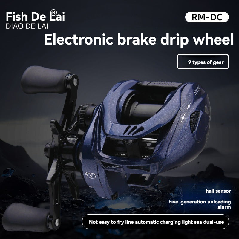 RM-DC Baitcasting Reel | MR-DC Intelligent Electronic Brake, 176g, 16.7g Spool, 3-Mode LED, Left/Right Hand