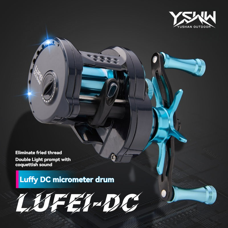 LUFEI-DC Baitcasting Reel | Hall Sensor True DC Chip, 162g, 16g Spool, Aerospace Aluminium Gear, LED + Buzzer, Left/Right Hand