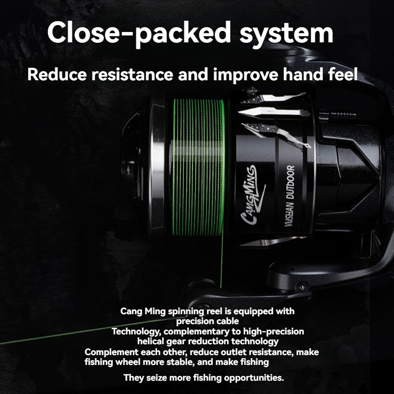 YUSHAN OUTDOOR CangMing Spinning Fishing Reel – 12+1BB Waterproof Long Cast