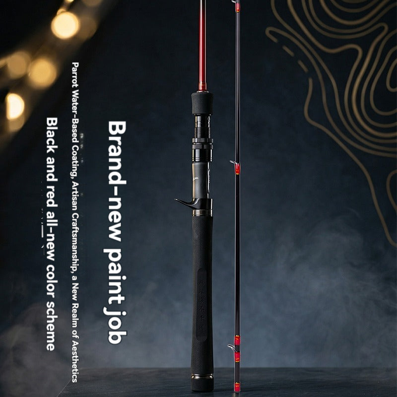 YUSHAN OUTDOOR Flower Stream Pro Star Black Lure Rod – Toray 40T Carbon, Full Fuji SiC Guides, MF Action