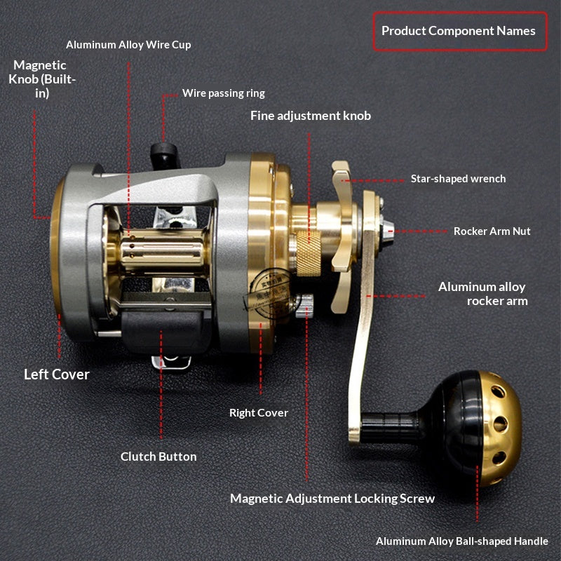 ABRE HD300/HD301 Slow Jigging Drum Reel | 10BB Magnetic Brake, Aluminium Arm, Ceramic Guide, Left/Right Hand