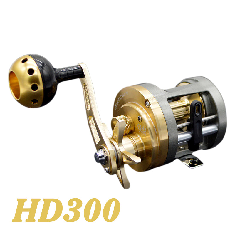 ABRE HD300/HD301 Slow Jigging Drum Reel | 10BB Magnetic Brake, Aluminium Arm, Ceramic Guide, Left/Right Hand