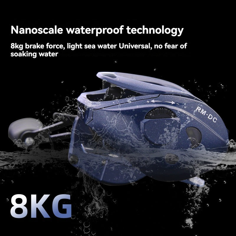 RM-DC Baitcasting Reel | MR-DC Intelligent Electronic Brake, 176g, 16.7g Spool, 3-Mode LED, Left/Right Hand