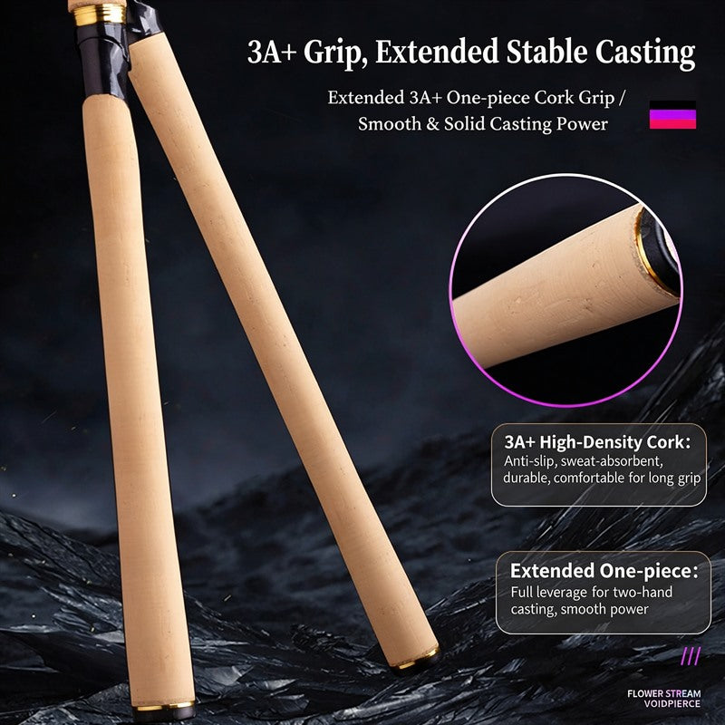 YUSHAN OUTDOOR Flower Stream Voidpierce Long-Cast Lure Fishing Rod