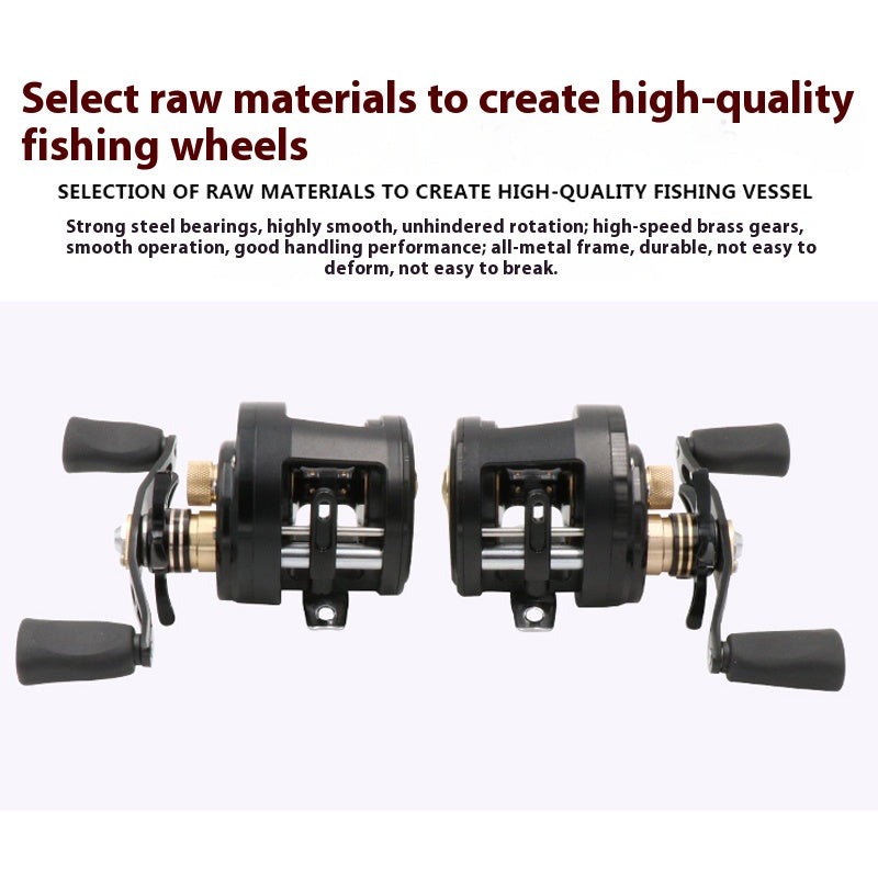 Haibao  GK400/GK401 Round Baitcasting Reel | Full Metal Frame, Magnetic Brake, 9+1SS BB, 13kg Drag, Left/Right Hand