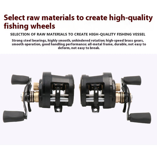 Haibao  GK400/GK401 Round Baitcasting Reel | Full Metal Frame, Magnetic Brake, 9+1SS BB, 13kg Drag, Left/Right Hand