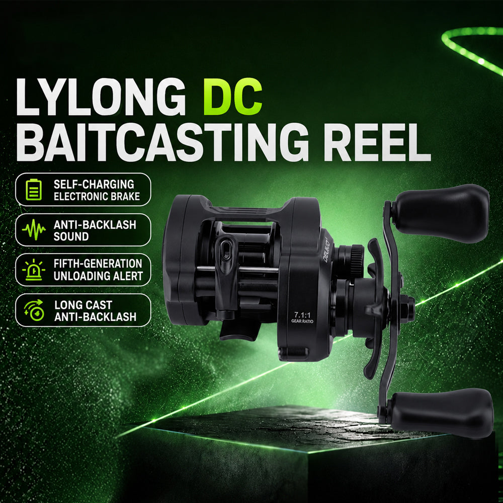 N3 DC Electronic Brake Baitcasting Reel | SDC Smart Brake, 5+1 BB, 7.1:1, 185g, Drag Clicker, Left/Right Hand