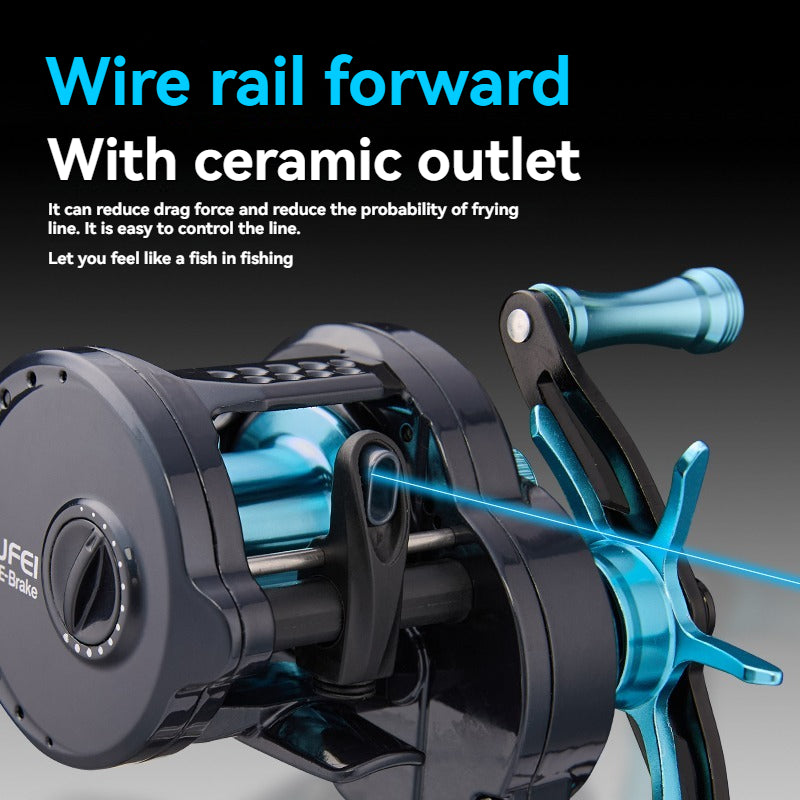 LUFEI-DC Baitcasting Reel | Hall Sensor True DC Chip, 162g, 16g Spool, Aerospace Aluminium Gear, LED + Buzzer, Left/Right Hand