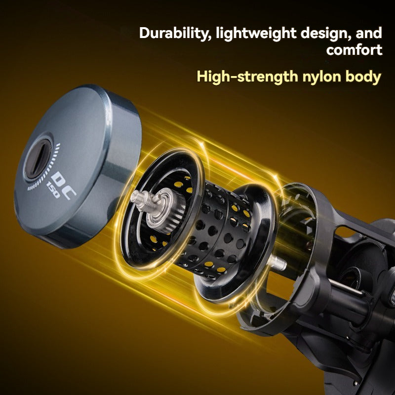 KEDI DC150 Pro Baitcasting Reel | DC Brake, 6+1 Sealed BB, Aluminium Spool 15.7g, 162g, Casts from 2g