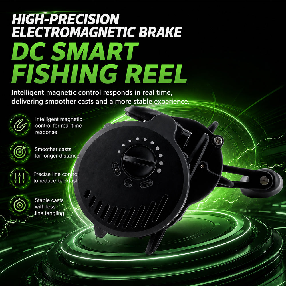 N3 DC Electronic Brake Baitcasting Reel | SDC Smart Brake, 5+1 BB, 7.1:1, 185g, Drag Clicker, Left/Right Hand