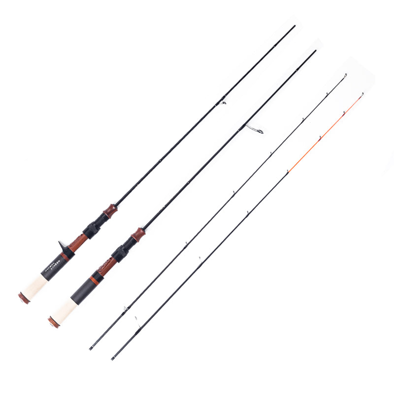 YUSHAN outdoor Crow Plume Micro Lure Rod | Fuji SIC Guides, Rosewood Carved Reel Seat, Toray Carbon