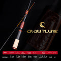 YUSHAN outdoor Crow Plume Micro Lure Rod | Fuji SIC Guides, Rosewood Carved Reel Seat, Toray Carbon