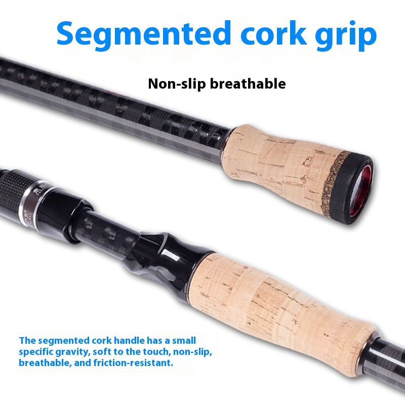 YUSHAN OUTDOOR Bug Master Finesse Worm Rod | Full Fuji A-Ring, X45 Carbon, 3A Cork Grip, ML/M/MH
