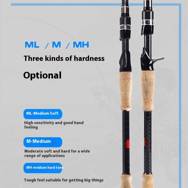 YUSHAN OUTDOOR Bug Master Finesse Worm Rod | Full Fuji A-Ring, X45 Carbon, 3A Cork Grip, ML/M/MH