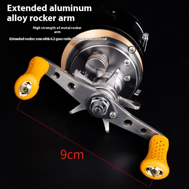 SABRE AKS Drum Baitcasting Reel | 11+1 BB, 9cm Extended Aluminium Arm, Brass Gears, Magnetic Brake, 192g, 6.2:1, Left/Right Hand