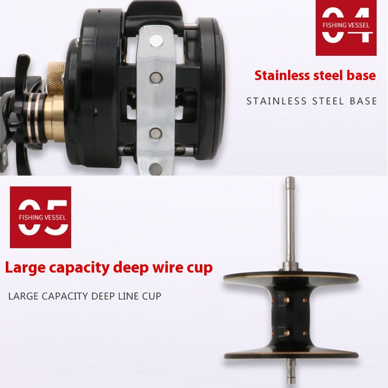 Haibao  GK400/GK401 Round Baitcasting Reel | Full Metal Frame, Magnetic Brake, 9+1SS BB, 13kg Drag, Left/Right Hand