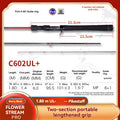 YUSHAN OUTDOOR Flower Stream Pro Star Black Lure Rod – Toray 40T Carbon, Full Fuji SiC Guides, MF Action