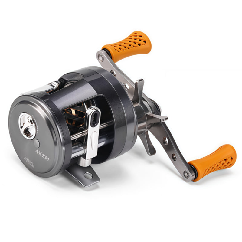 SABRE AKS Drum Baitcasting Reel | 11+1 BB, 9cm Extended Aluminium Arm, Brass Gears, Magnetic Brake, 192g, 6.2:1, Left/Right Hand