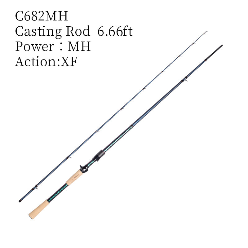 YUSHAN outdoor Soul Devouring Finesse Worm Rod | Magnetic Baked Paint, Full Fuji SIC, 4A Cork Grip, M/MH