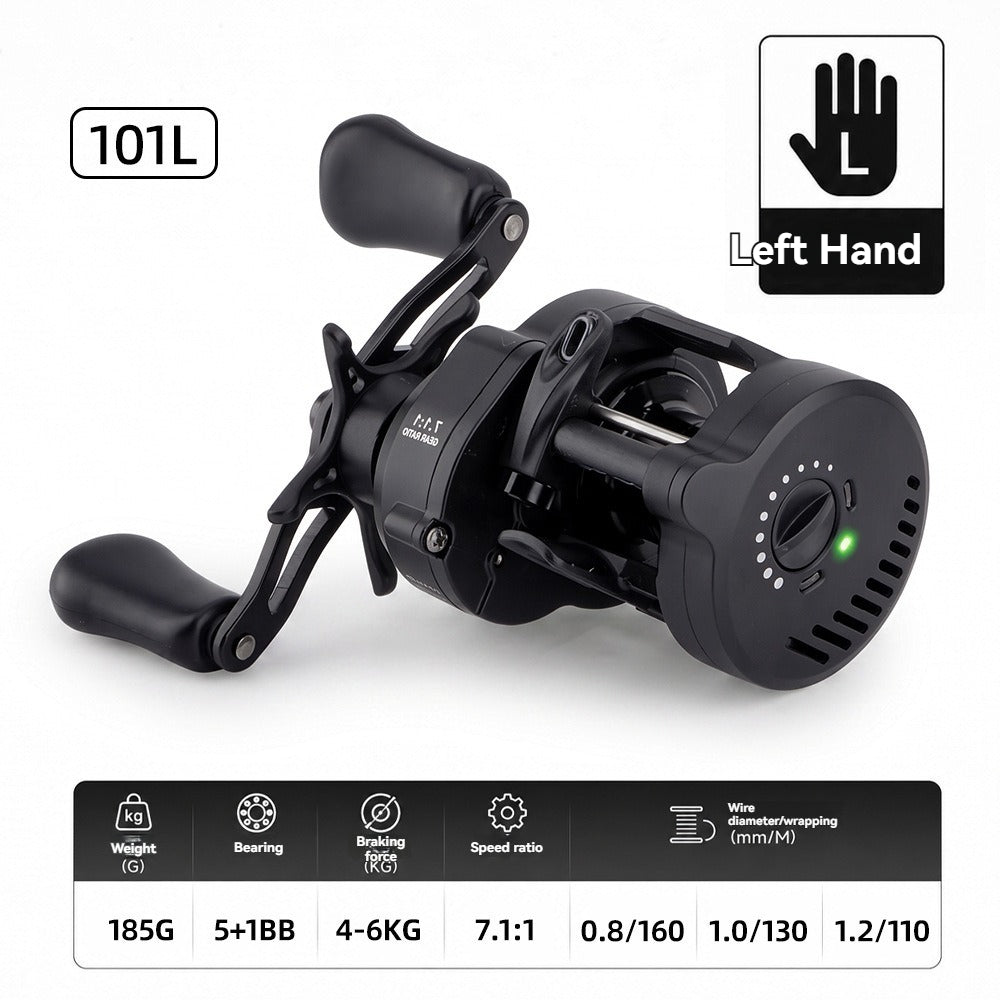 N3 DC Electronic Brake Baitcasting Reel | SDC Smart Brake, 5+1 BB, 7.1:1, 185g, Drag Clicker, Left/Right Hand